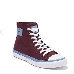 Calvin Klein IONA high top dark burgundy sneaker